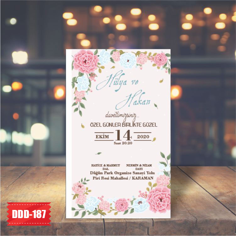 karaman-davetiye-Düğün Davetiyesi - Model No:187