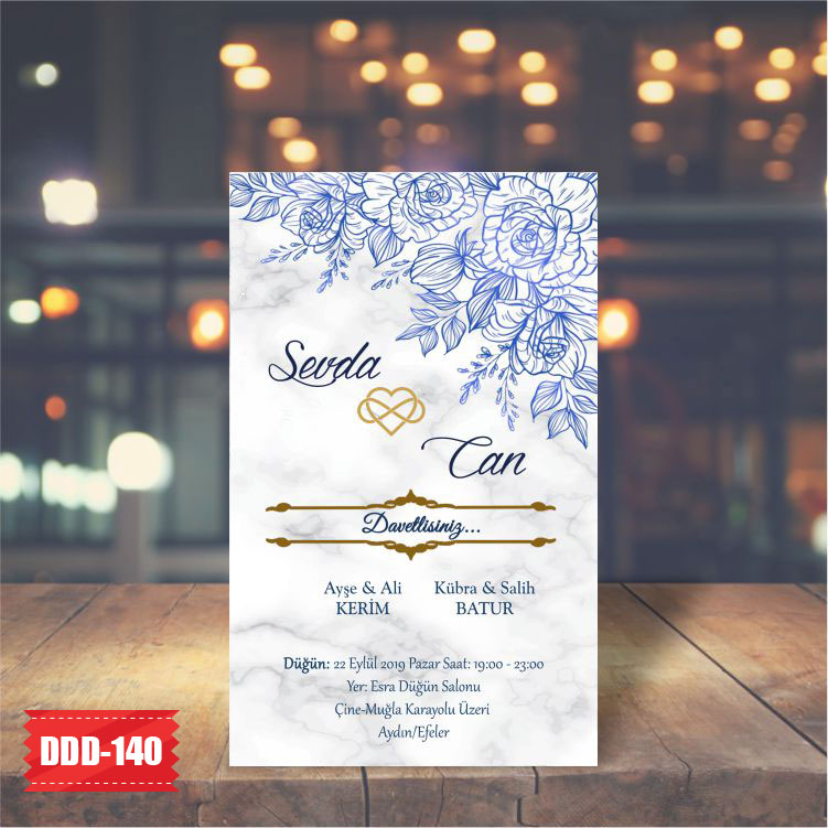 karaman-davetiye-Düğün Davetiyesi - Model No:140