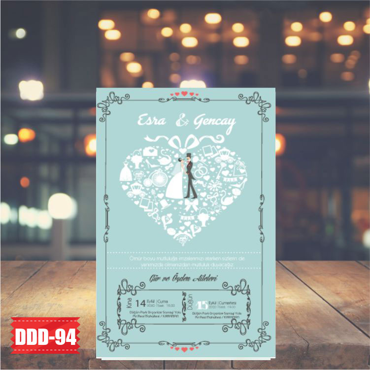 karaman-davetiye-Düğün Davetiyesi - Model No:94