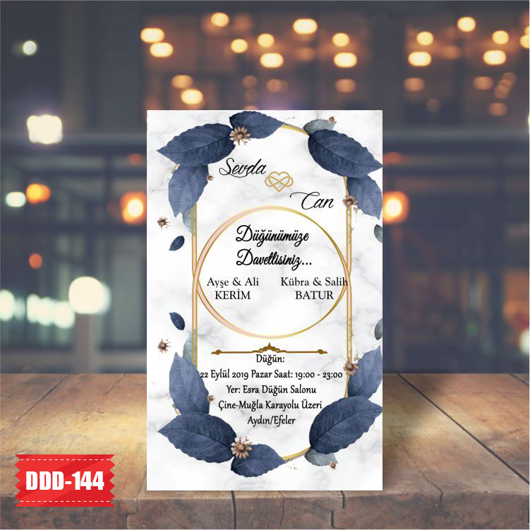 karaman-davetiye-Düğün Davetiyesi - Model No:144