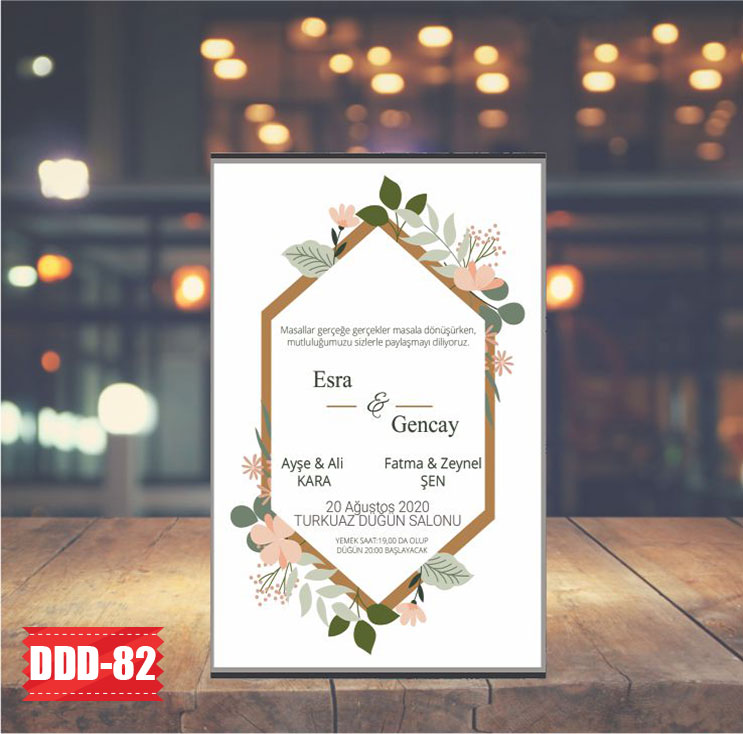 karaman-davetiye-Düğün Davetiyesi - Model No:82