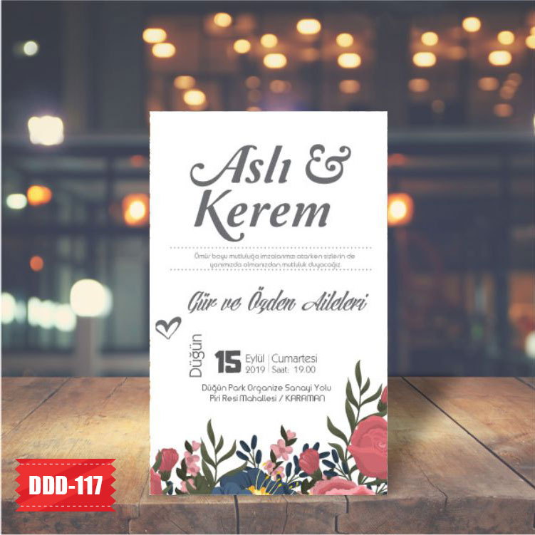 karaman-davetiye-Düğün Davetiyesi - Model No:117